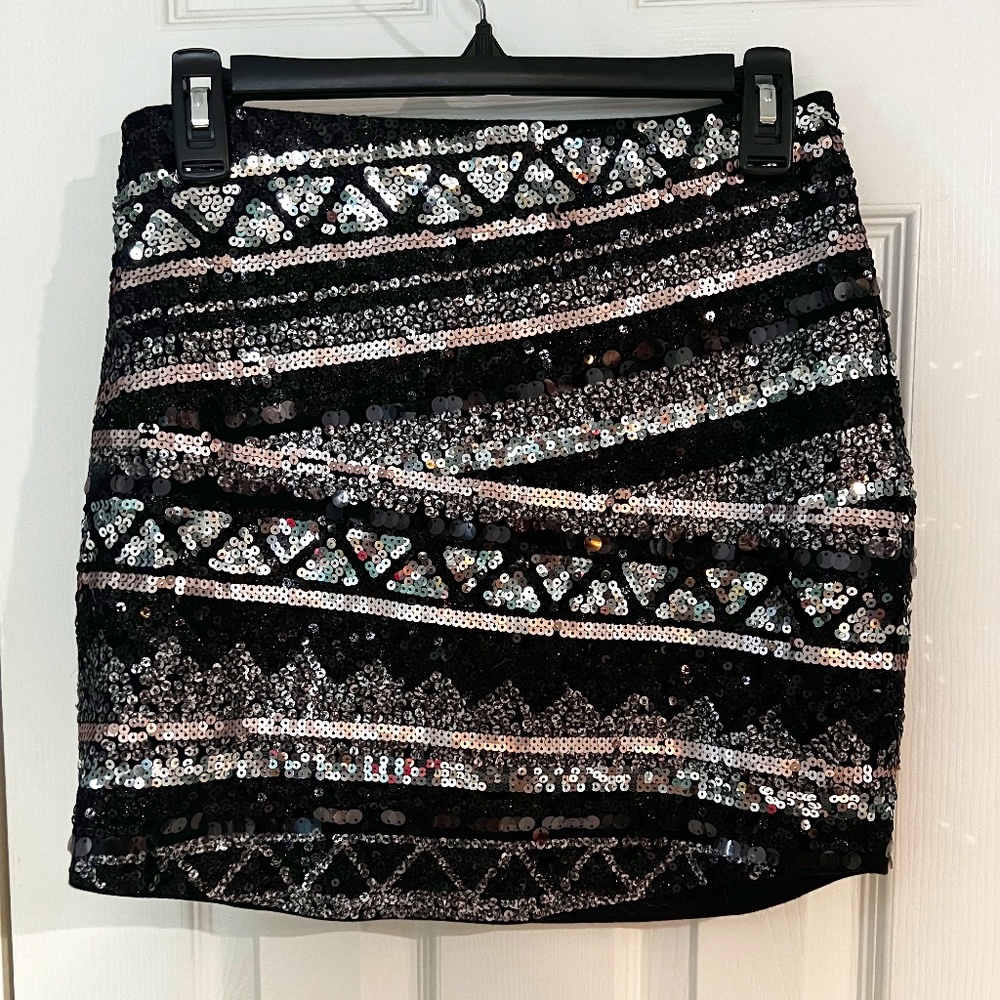 EXPRESS Sequin Mini Skirt